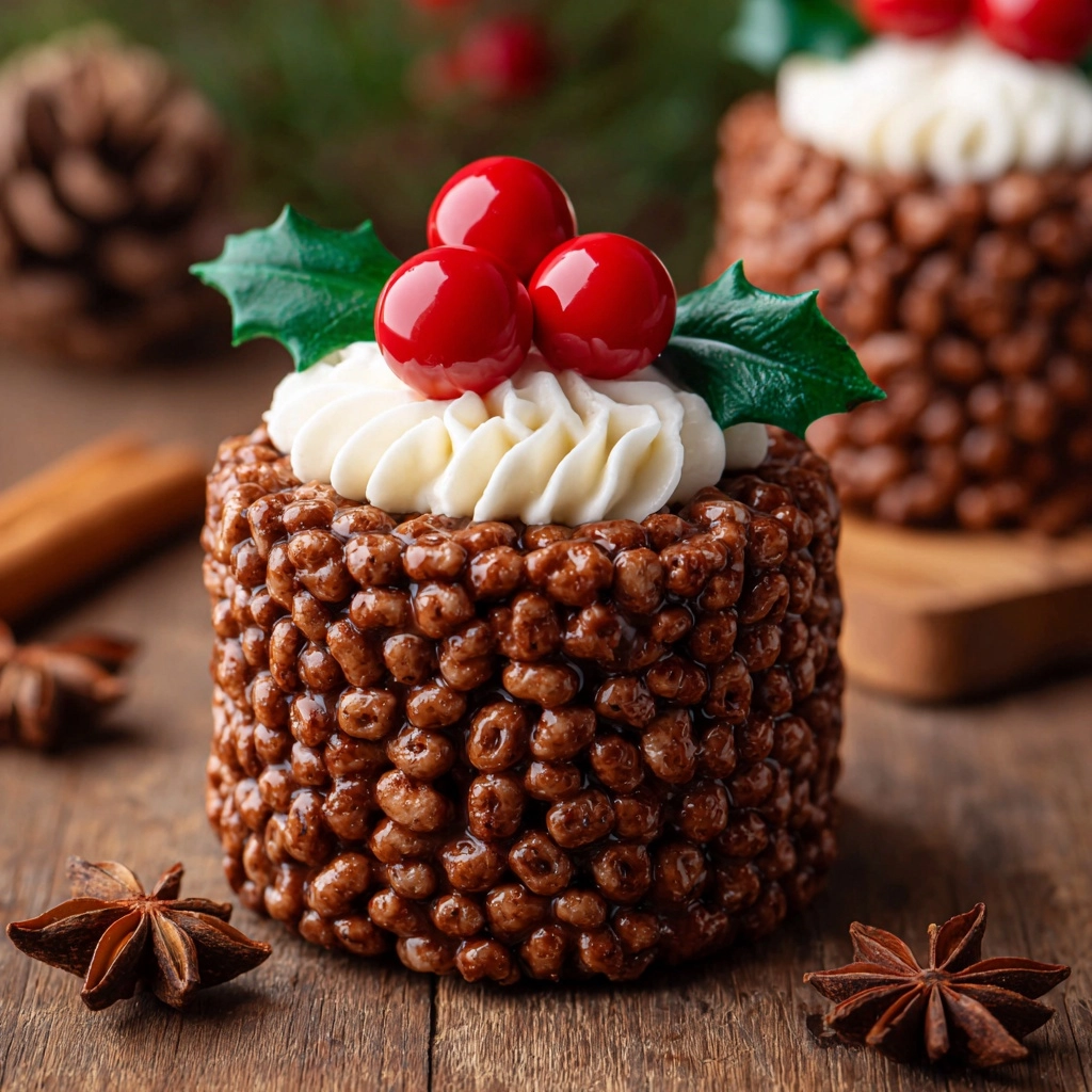 Rice Krispie Christmas Puddings Recipe - Recipe Image