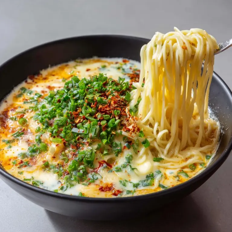 Spicy Cabbage Ramen with Cheese Recipe