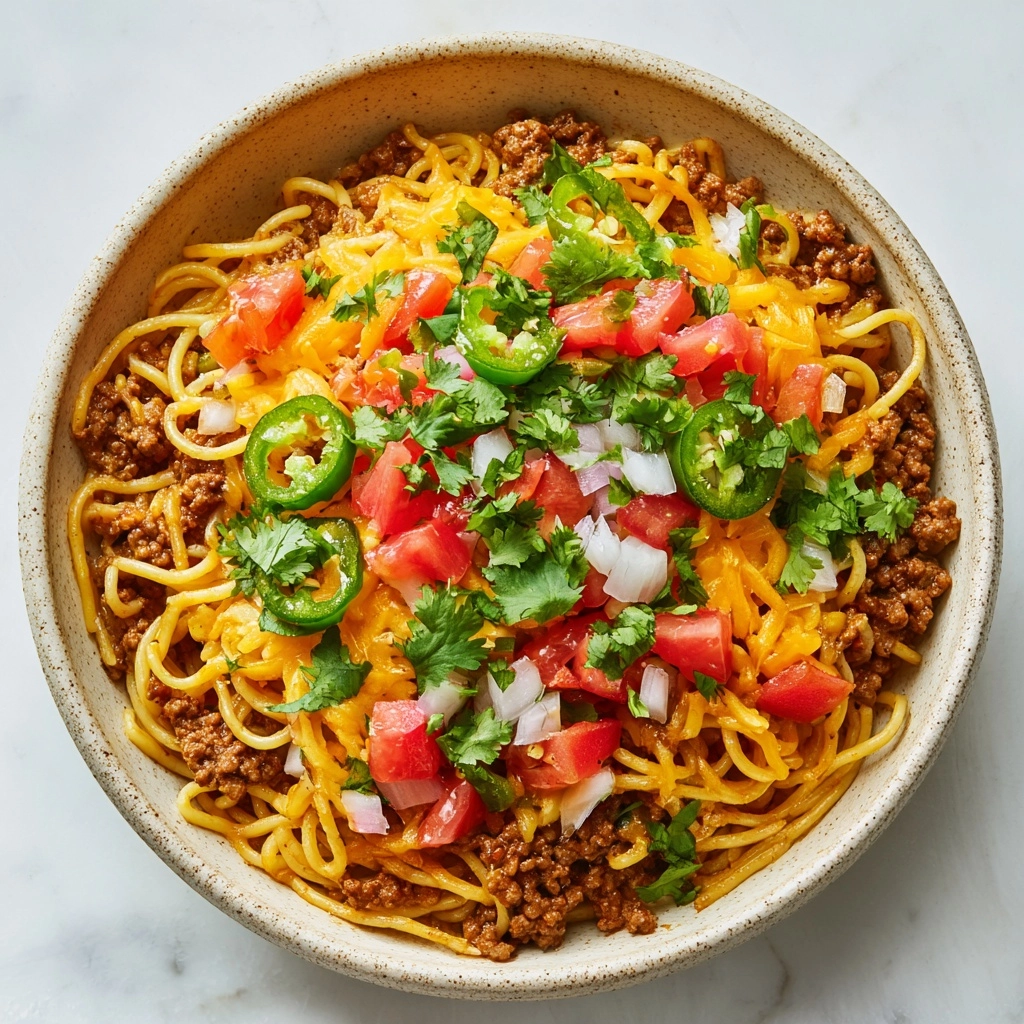 The Best Taco Spaghetti Recipe - Recipe Image