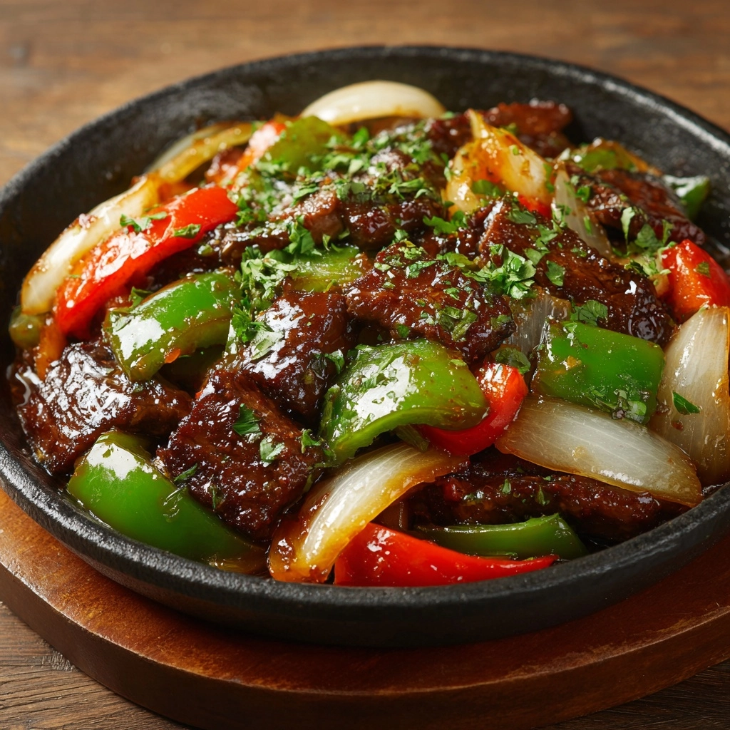 Sizzling Pepper Steak with Onions Recipe