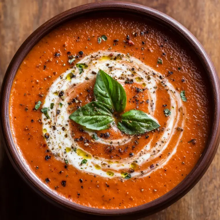 Tomato Basil Parmesan Soup Recipe