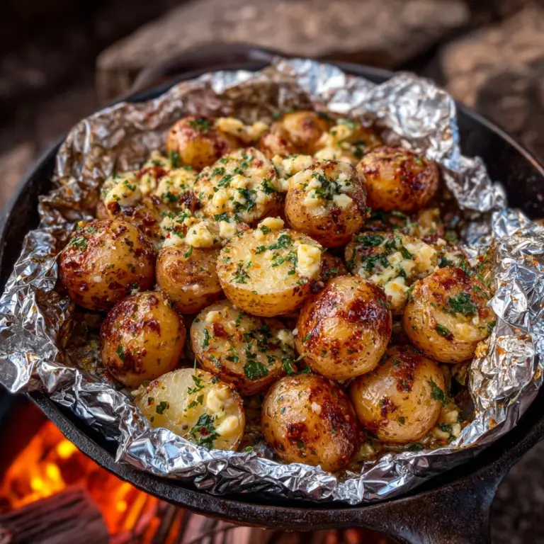 Cheesy Foil Pack Potatoes Recipe