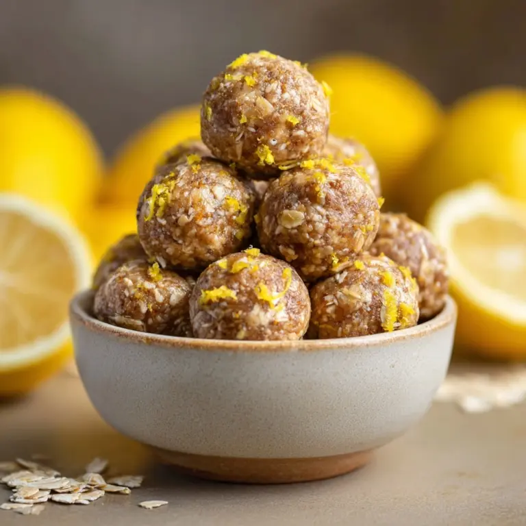 Zesty Lemon Oatmeal Bites (No-Bake & Irresistible) Recipe
