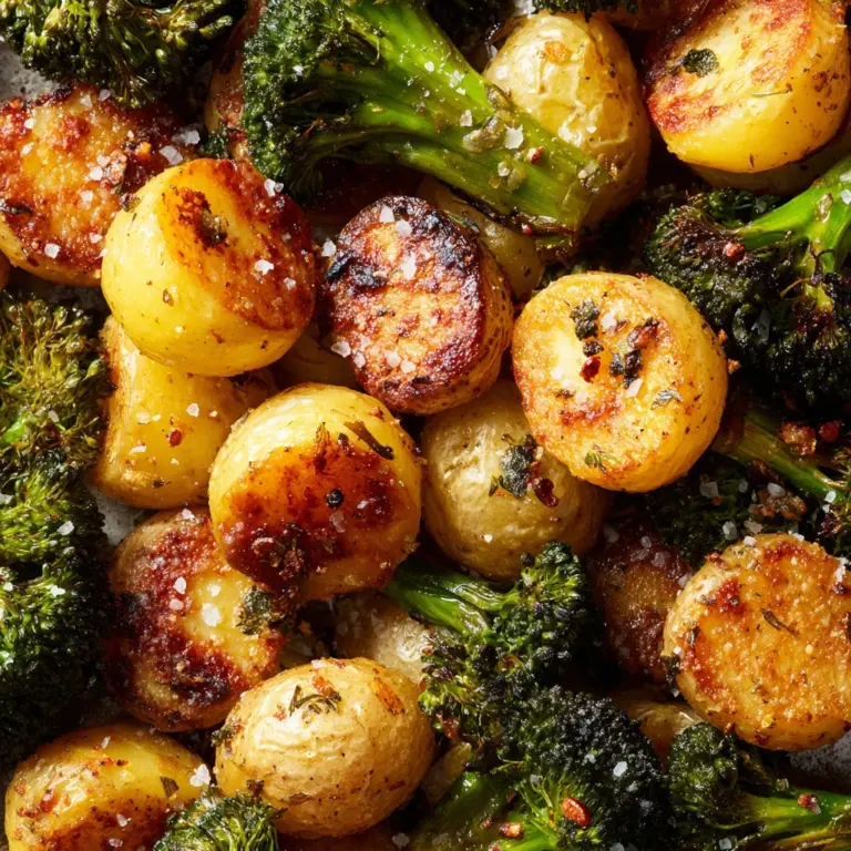 Roasted Parmesan Potatoes & Broccoli Recipe