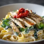Creamy Chicken and Spinach Pasta with Broccoli Recipe