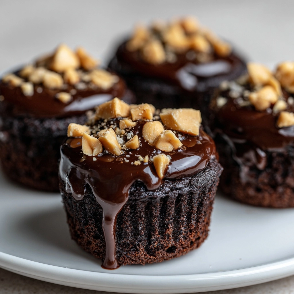 Mini Flourless Peanut Butter Chocolate Cakes Recipe