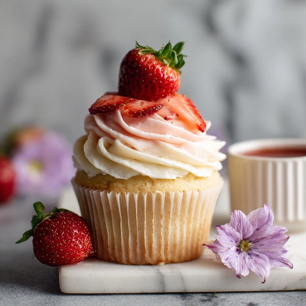 Real Strawberry Cupcakes Recipe - Recipe Image