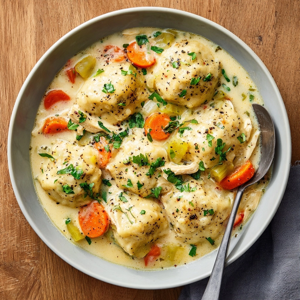Creamy Chicken Stew and Dumplings Recipe - Recipe Image