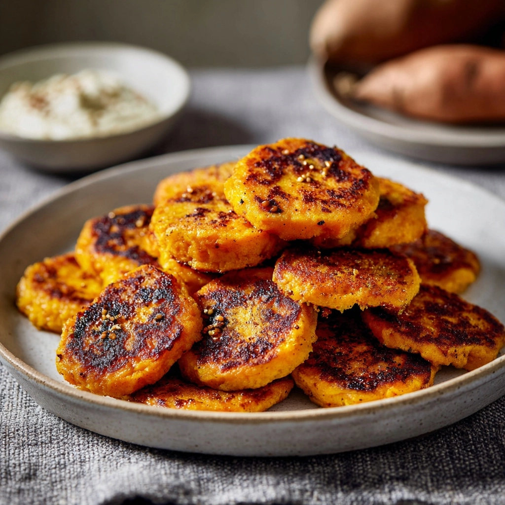 Crispy Smashed Sweet Potatoes Recipe