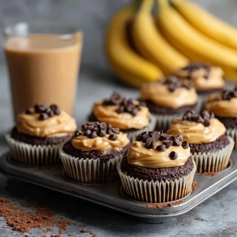 Chocolate Peanut Butter Banana Muffins Recipe