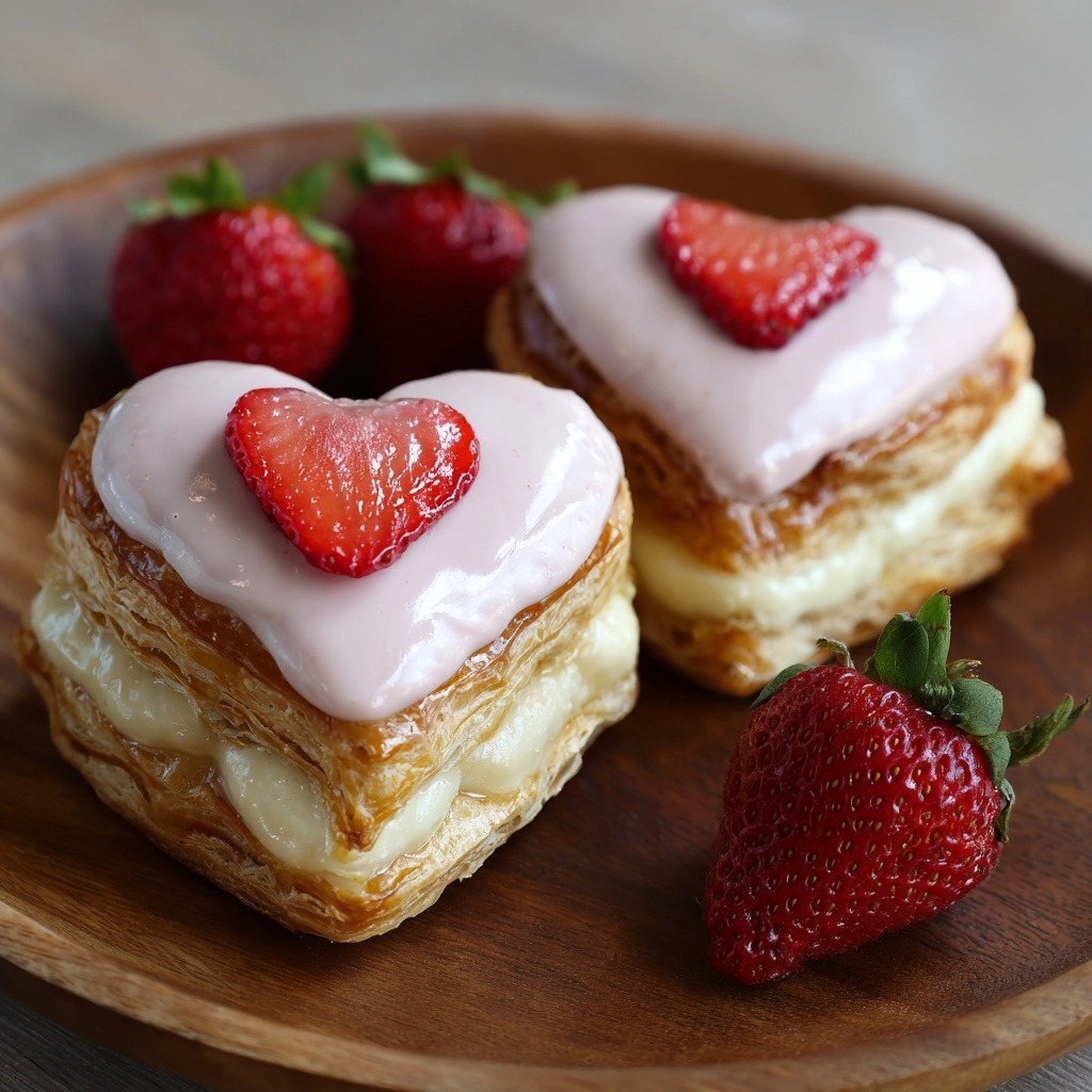 Strawberry Cream Cheese Heart Danishes Recipe