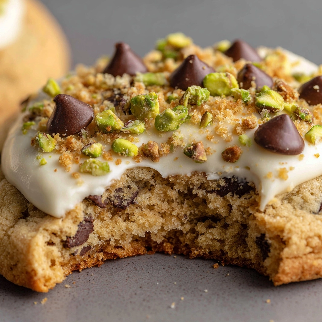 Pistachio Cream Chocolate Chip Cookies Recipe - Recipe Image