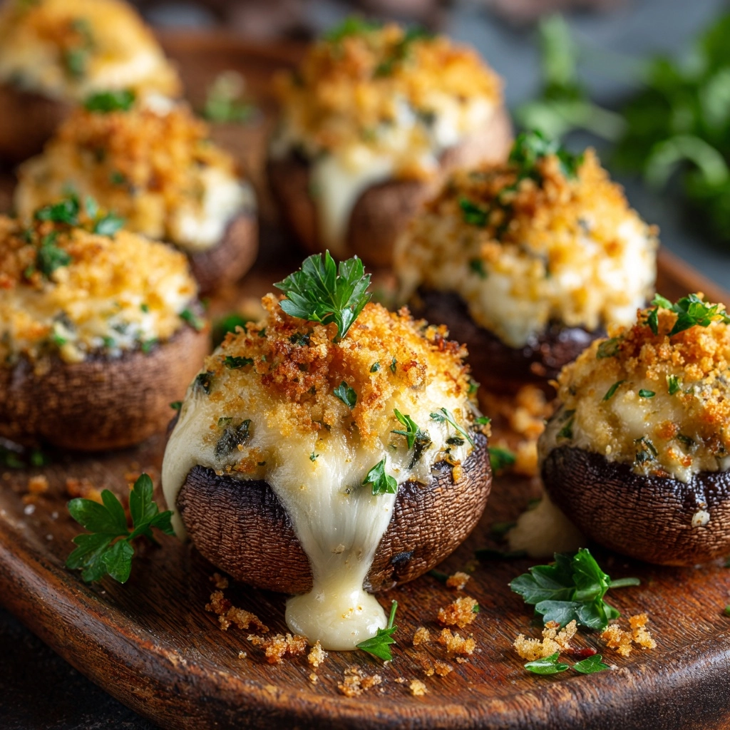 White Cheddar Stuffed Mushrooms Recipe