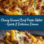 Cheesy Ground Beef Pasta Skillet Recipe