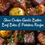 Slow Cooker Garlic Butter Beef Bites & Potatoes Recipe