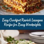 Easy Crockpot Ravioli Lasagna Recipe