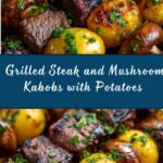 Grilled Steak, Potato, and Mushroom Kabobs Recipe