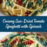 Spaghetti & Spinach with Sun-Dried Tomato Cream Sauce Recipe