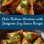 Chile Relleno Wontons with Jalapeño Soy Sauce Recipe