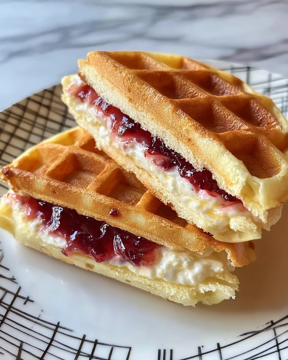 Easy Frozen Waffle Sweet Breakfast Sandwich Recipe - Recipe Image