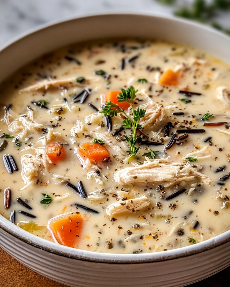 Slow Cooker Creamy Chicken and Wild Rice Soup Recipe - Recipe Image