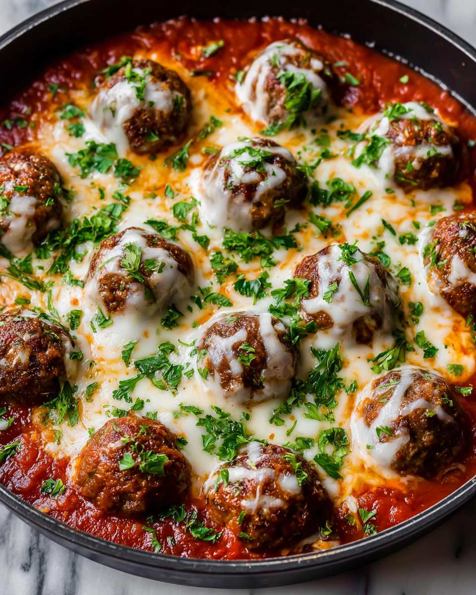 Meatballs Parmesan Casserole Recipe - Recipe Image