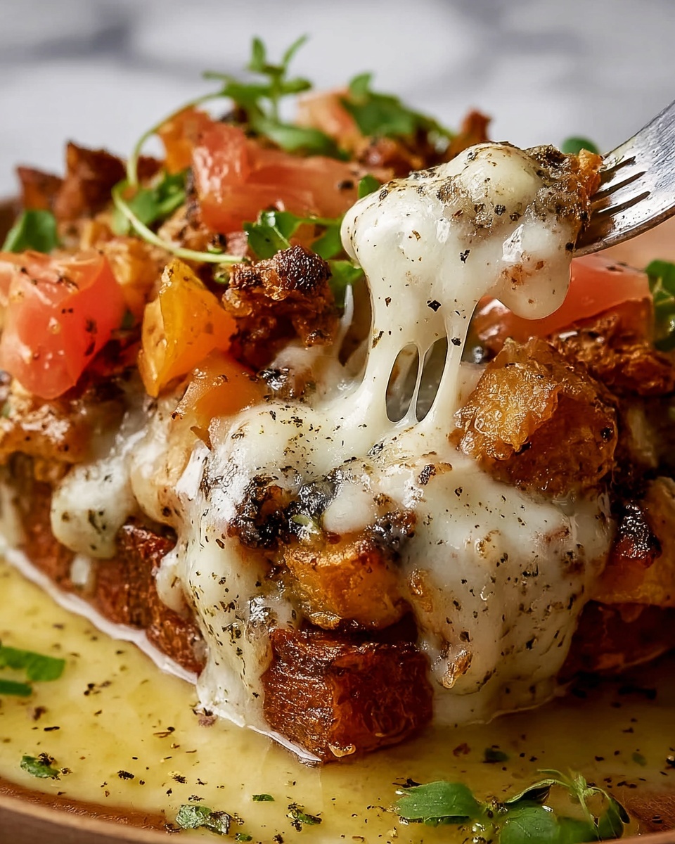 Loaded Jerk Chicken Baked Potato with Jerk Alfredo Sauce Recipe - Recipe Image