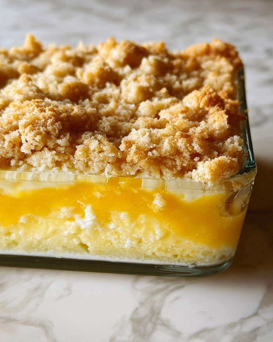 Lemon Cream Cheese Dump Cake Recipe - Recipe Image