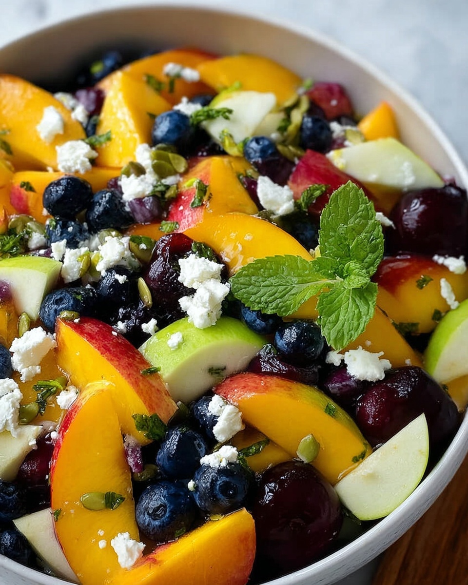 Blueberry Peach Feta Salad Recipe - Recipe Image