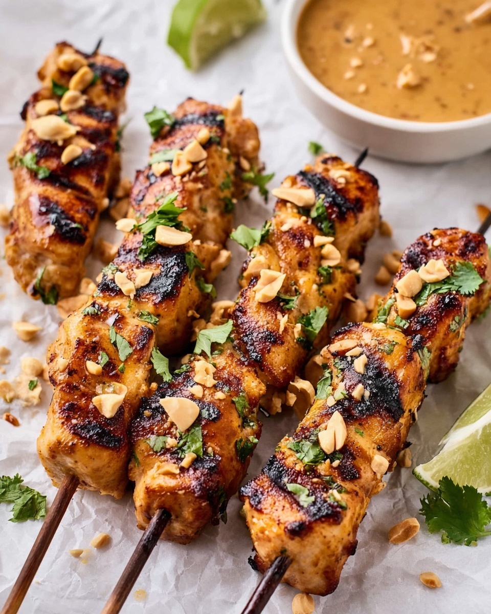 Chicken Satay with Spicy Peanut Sauce Recipe - Recipe Image