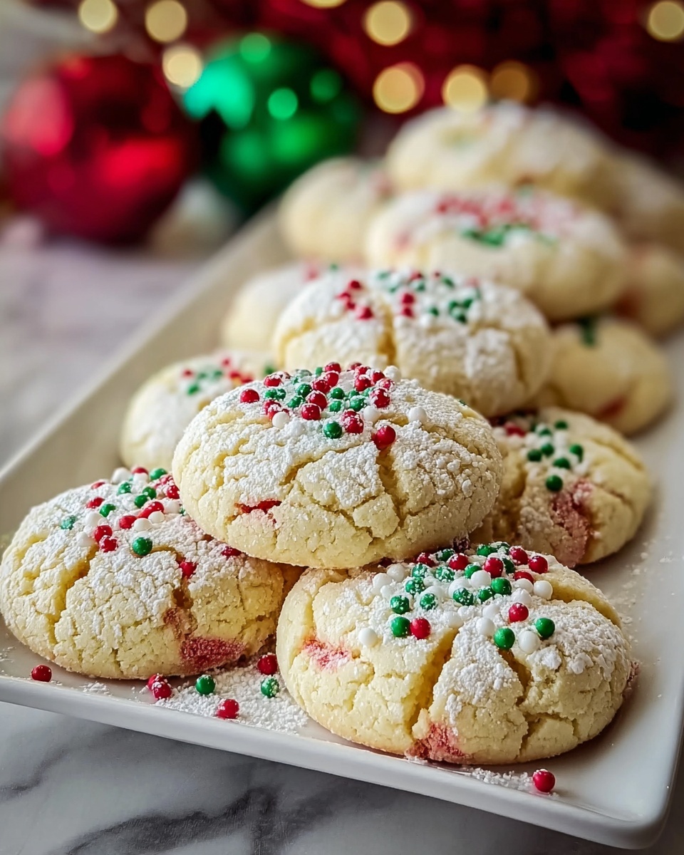Christmas Ooey Gooey Butter Cookies Recipe - Recipe Image