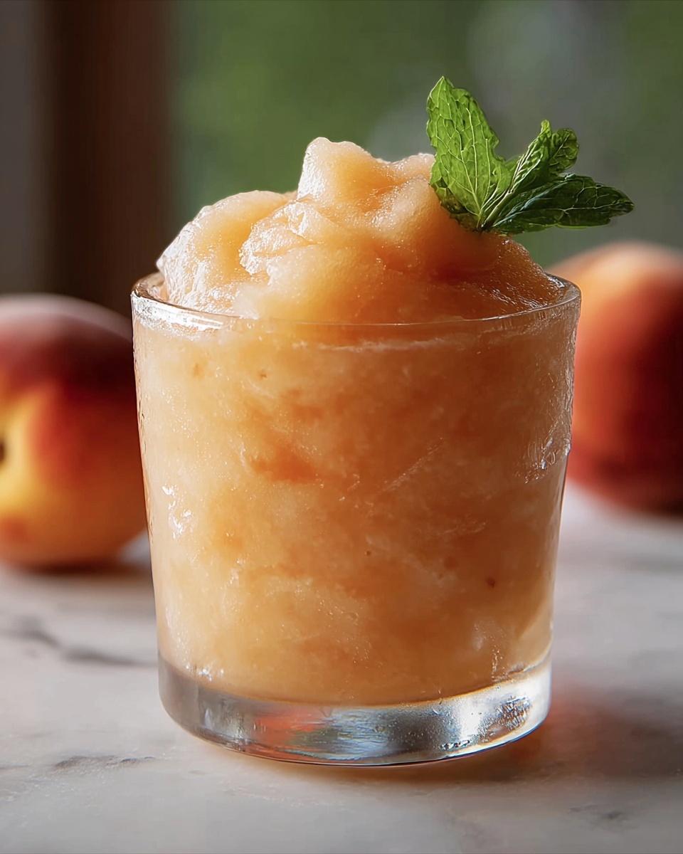 Frozen Peach Lemonade Slush Recipe - Recipe Image