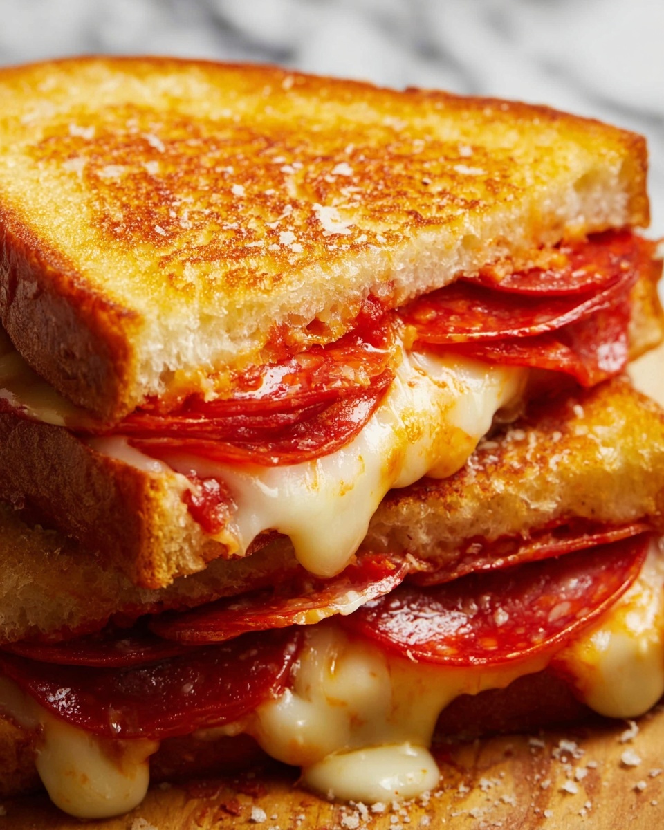 Pepperoni Pizza Grilled Cheese Recipe - Recipe Image