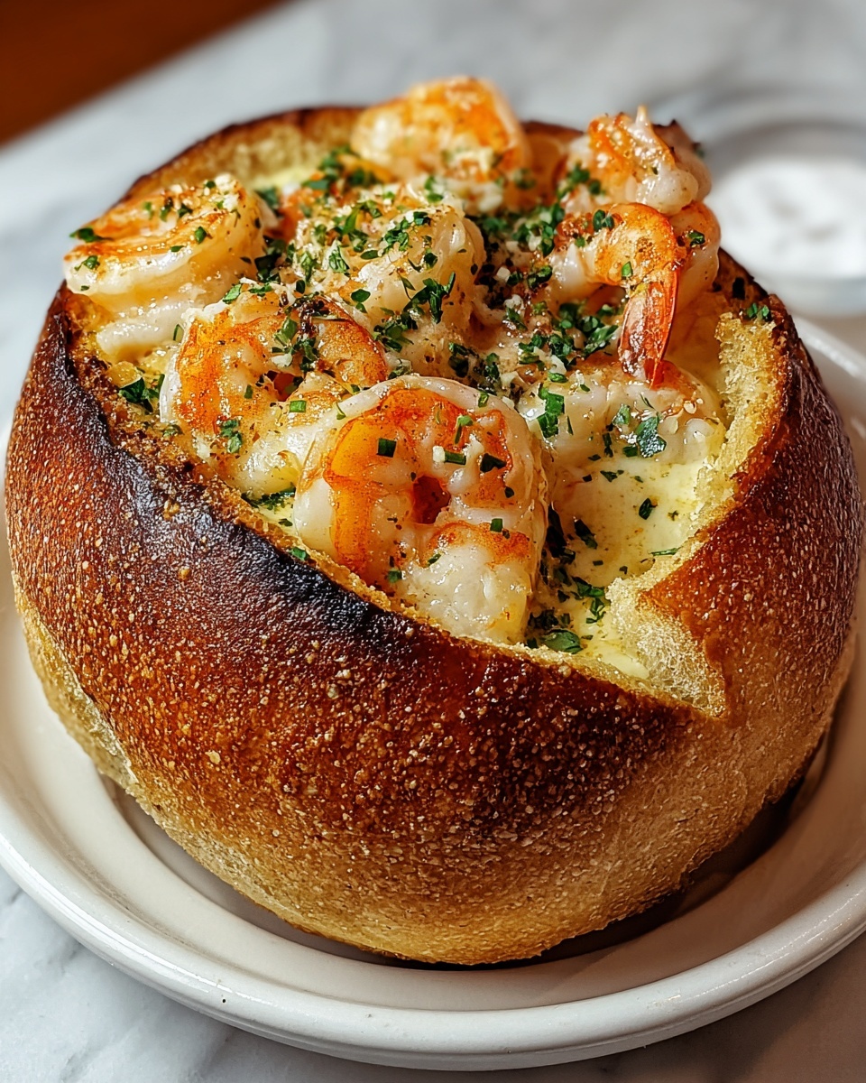 Stuffed Seafood Bread Bowl Recipe - Recipe Image
