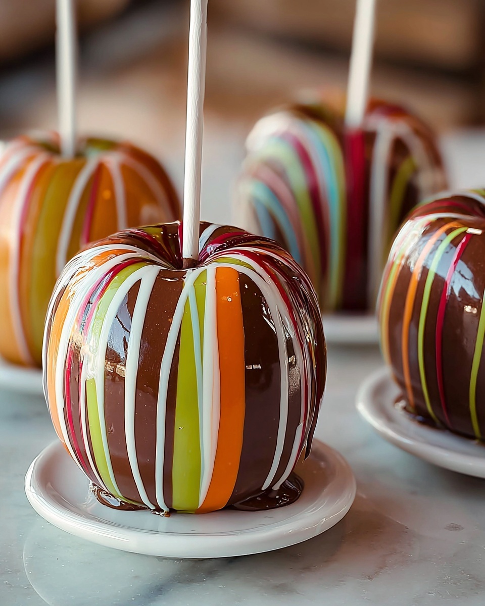 Striped Candy Apples Recipe - Recipe Image