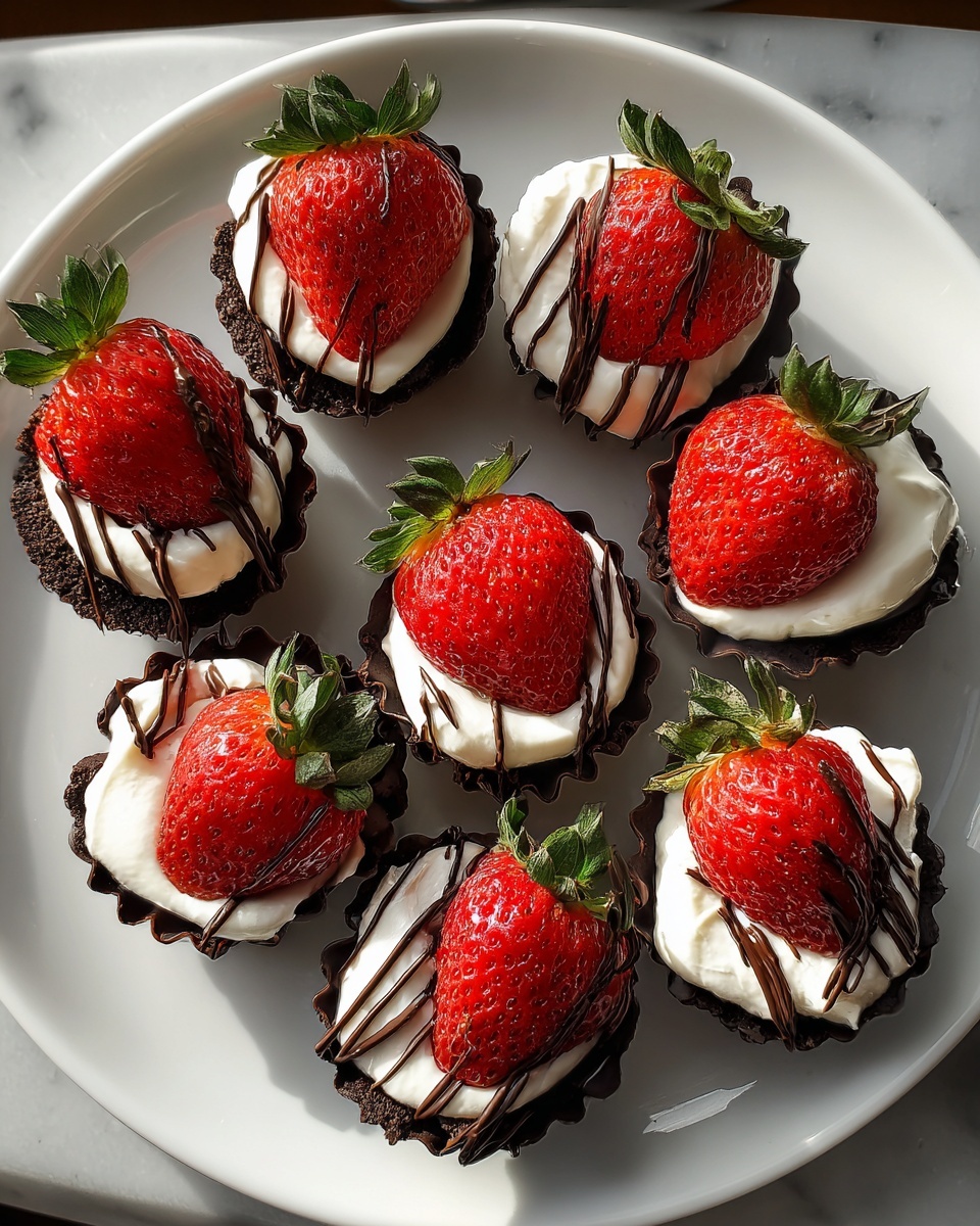 Chocolate Covered Cheesecake Strawberries Recipe - Recipe Image