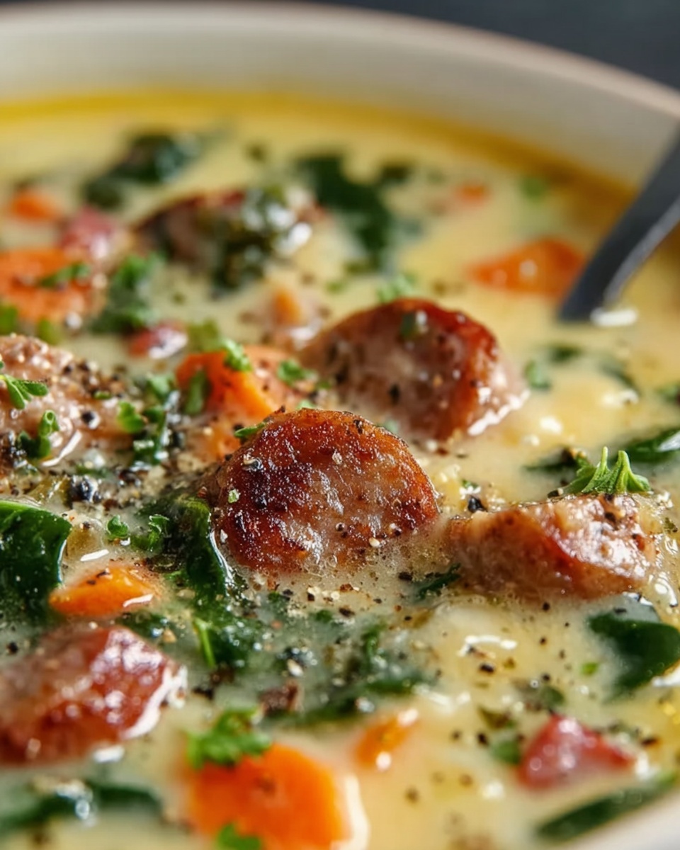 Creamy Parmesan Italian Sausage Soup Recipe - Recipe Image