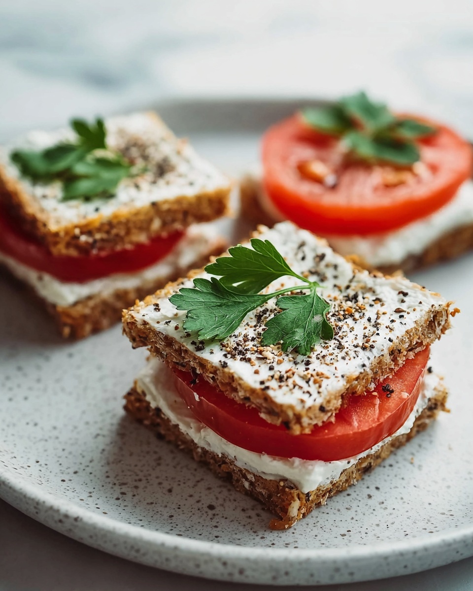 Tomato and Cream Cheese Sandwiches Recipe - Recipe Image