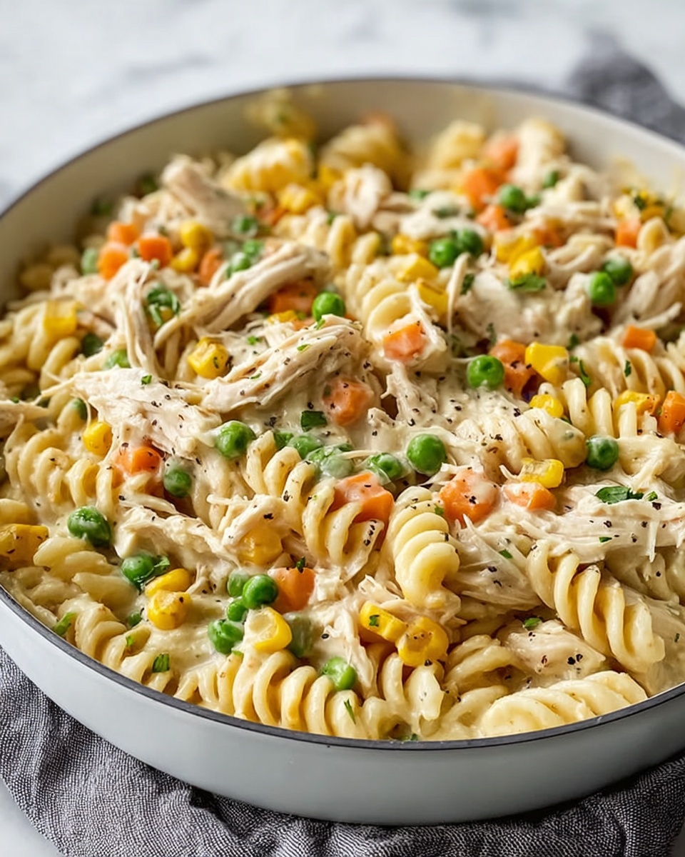 Chicken Pot Pie Pasta Recipe - Recipe Image