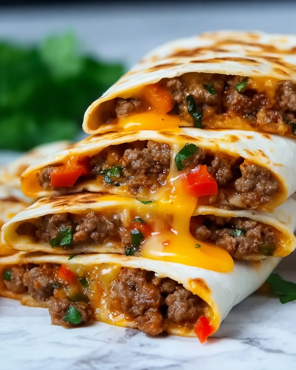 Cheesy Beef Burritos Recipe - Recipe Image