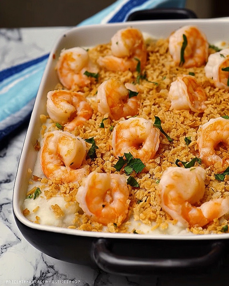 Shrimp and Cheddar Rice Casserole Recipe - Recipe Image