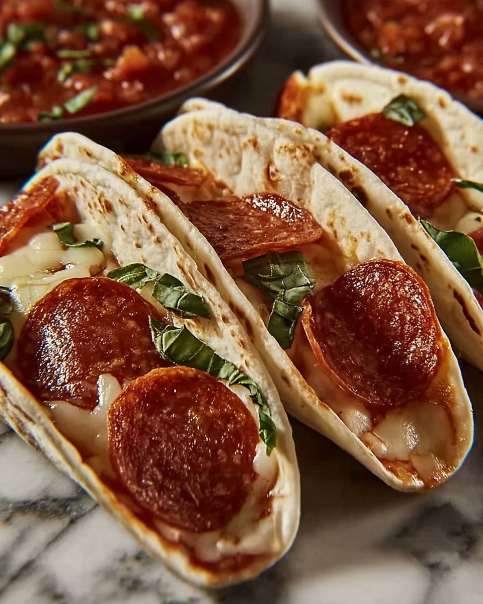 Pepperoni Pizza Tacos Recipe - Recipe Image