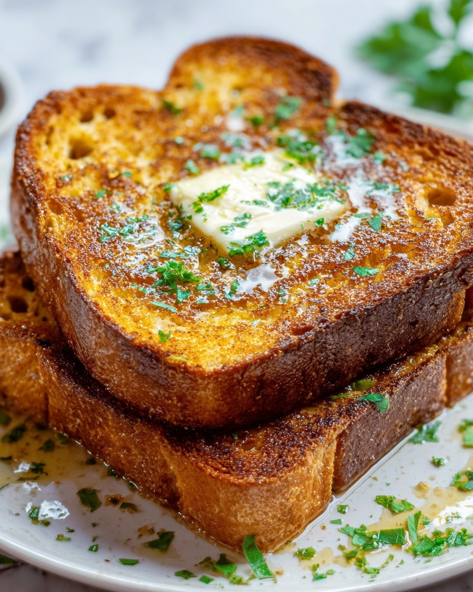 Savory French Toast with Parmesan and Herbs Recipe - Recipe Image