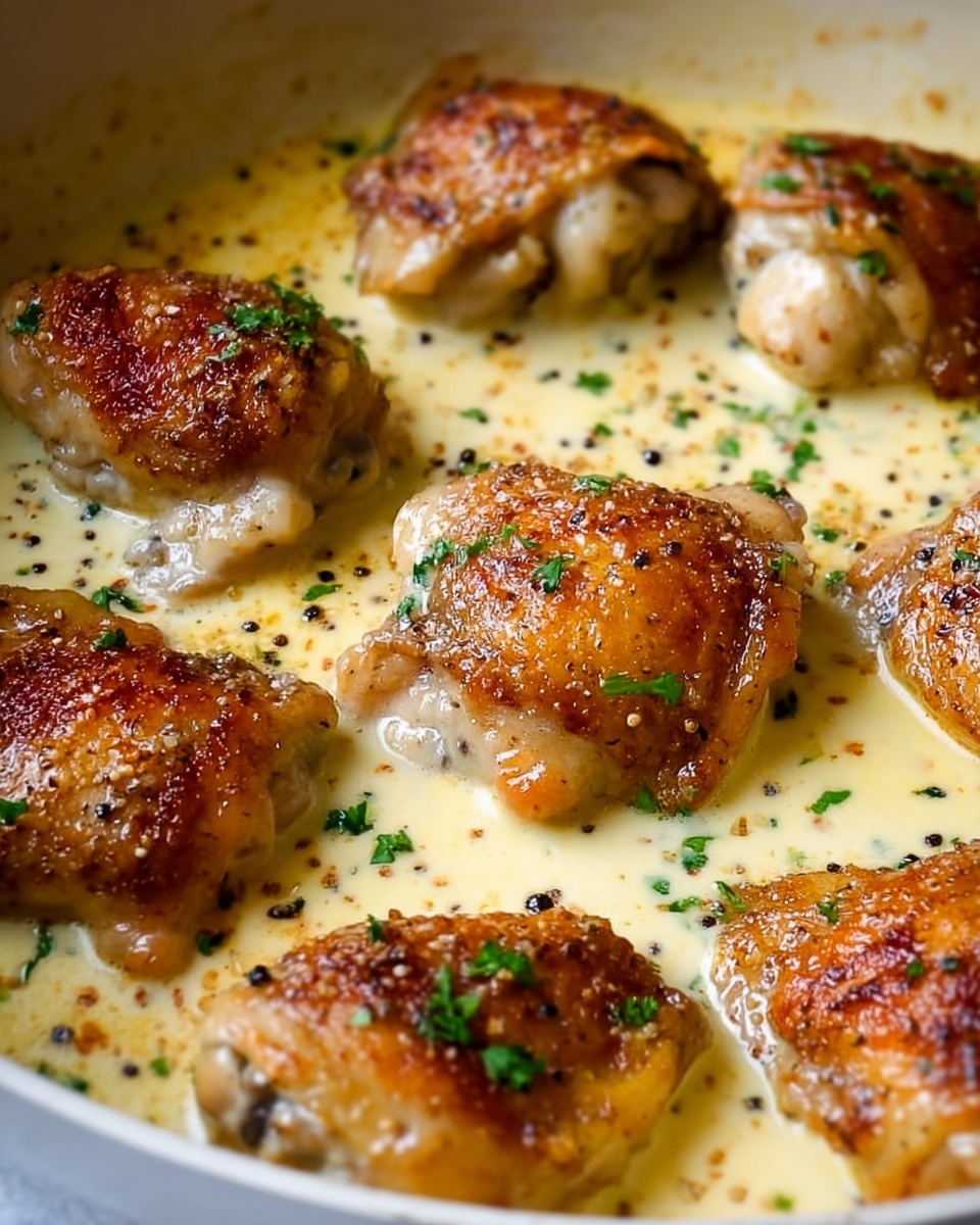 Creamy Oven Baked Chicken Thighs Recipe - Recipe Image
