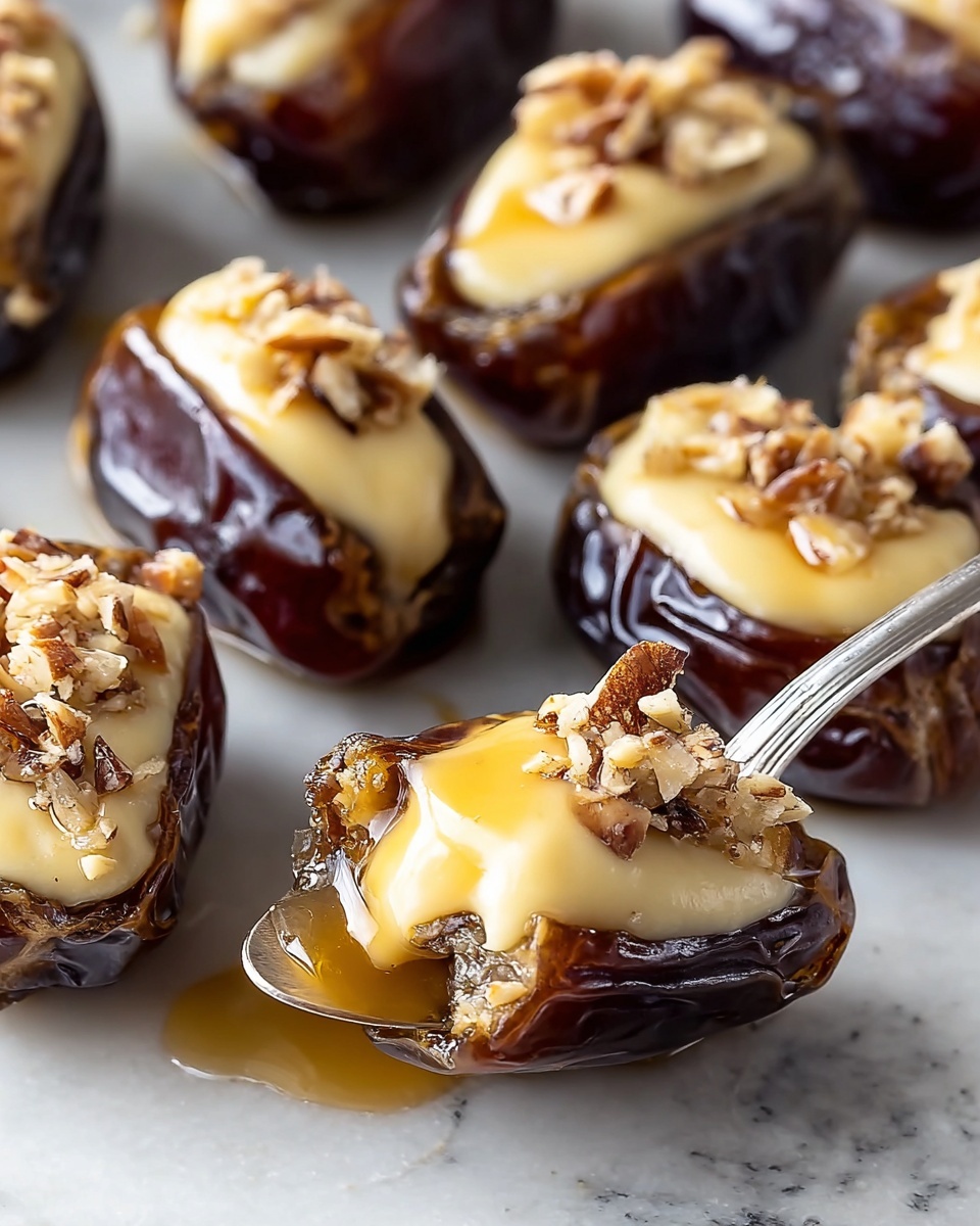 Mascarpone Stuffed Dates with Maple Drizzle Recipe - Recipe Image