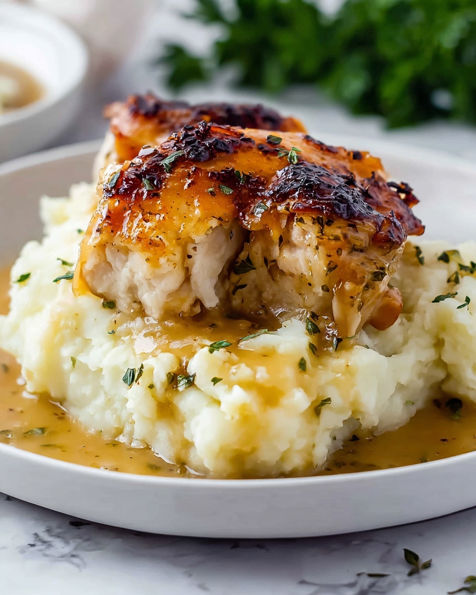 Smothered Chicken with Creamy Gravy Recipe - Recipe Image