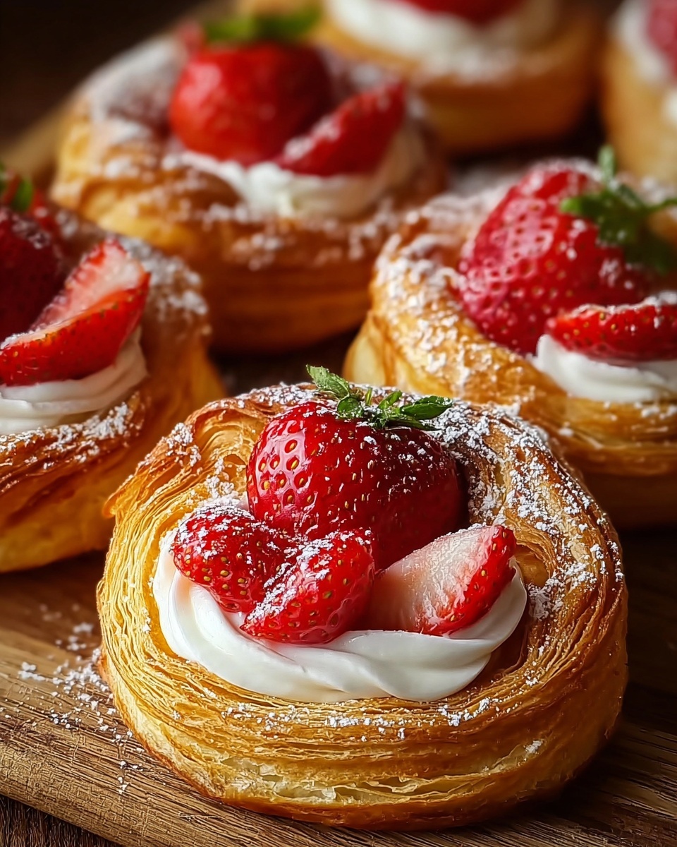 Vegan Strawberry Danish Pastry Recipe - Recipe Image