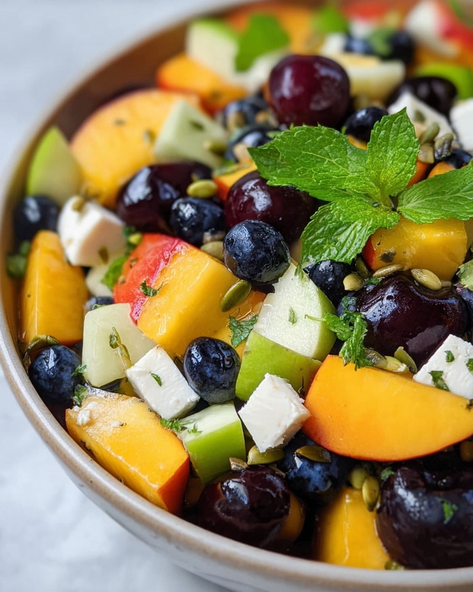 Blueberry Peach Feta Salad Recipe - Recipe Image