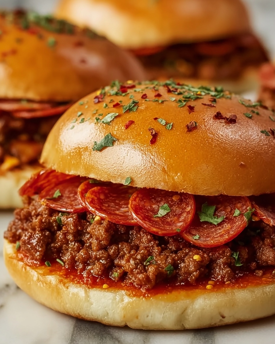 Pepperoni Pizza Sloppy Joes Recipe - Recipe Image