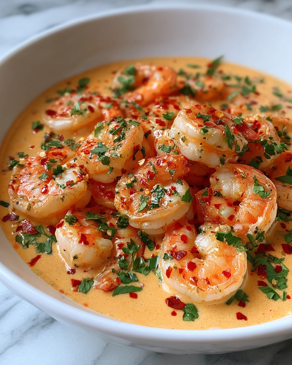 Succulent Shrimp in Creamy Garlic-Paprika Sauce Recipe - Recipe Image